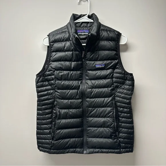 Patagonia Women's Black Puffer Vest Goose Down Outdoor Athletic Hiking Medium - Picture 2 of 7